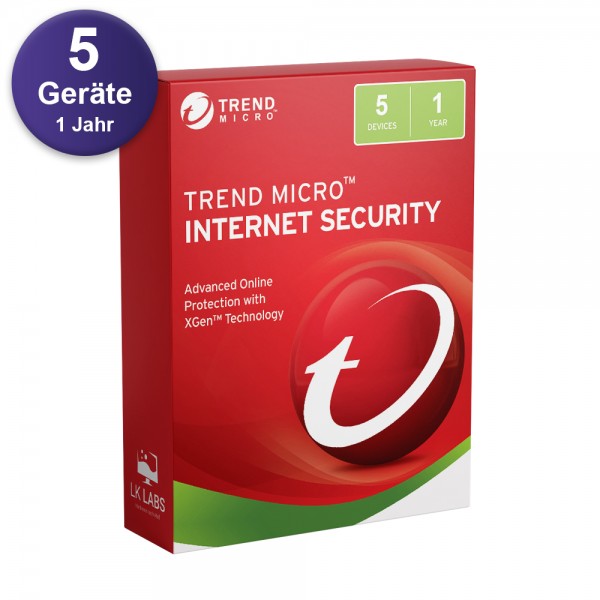 Trend Micro Internet Security (5 PC / 1 Jahr)