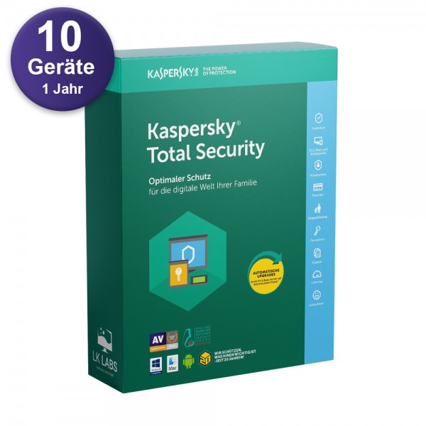 Kaspersky Total Security 2024 (10 Devices - 1 Jahr) Multi Device