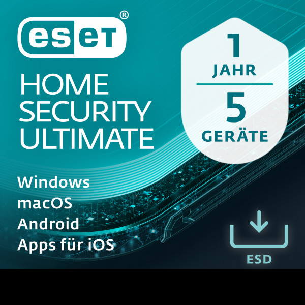 ESET Home Security Ultimate 5 Geräte 1 Jahr 2024