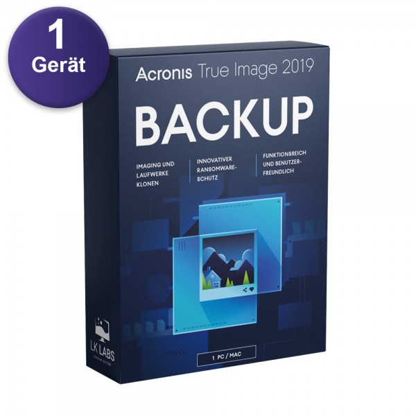 Acronis True Image 2019 1 Gerät PC/MAC