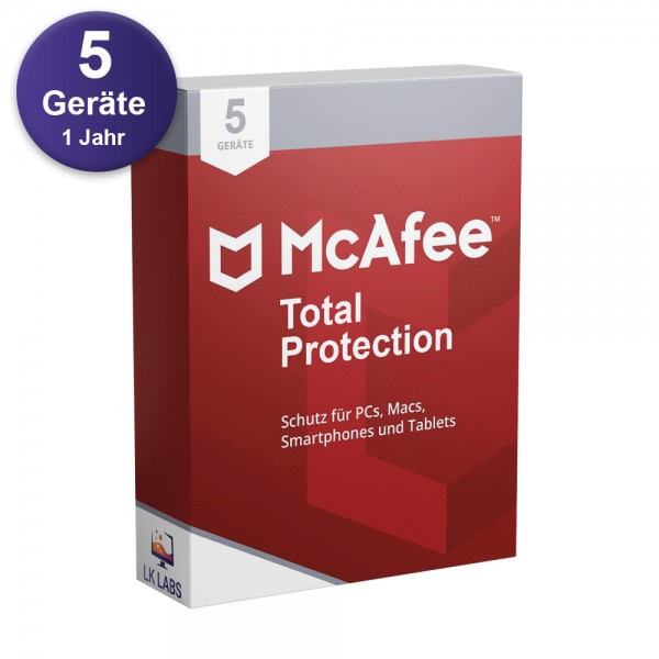 McAfee Total Protection (5 PC -1 Jahr) Multi Device