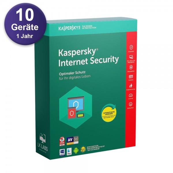 Kaspersky Internet Security (10 Device - 1 Jahr) Multi Device