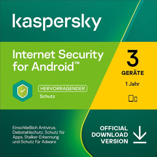 Kaspersky Internet Security 2023 2024 (3 Device - 1 Jahr) for Android