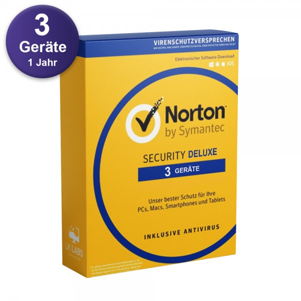 Symantec Norton Security (3 Device - 1 Jahr) Deluxe