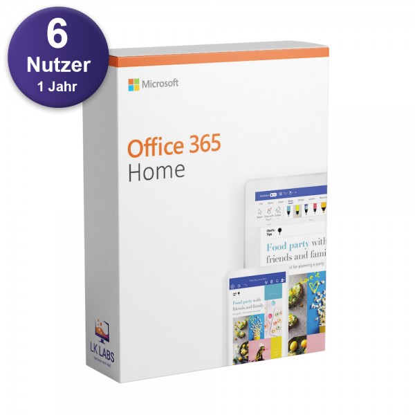 Microsoft Office 365 Home (6 User / 1 Jahr)