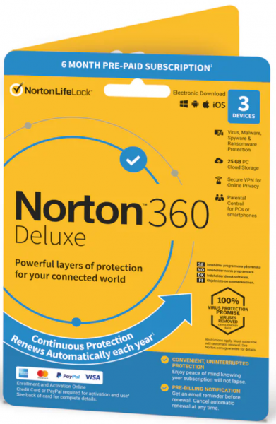 Norton 360 Deluxe (3 Geräte - 6 Monate) ABO inkl. 25GB WIN/MAC/Android