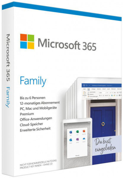 Microsoft Office 365 Family (6 User / 1 Jahr)