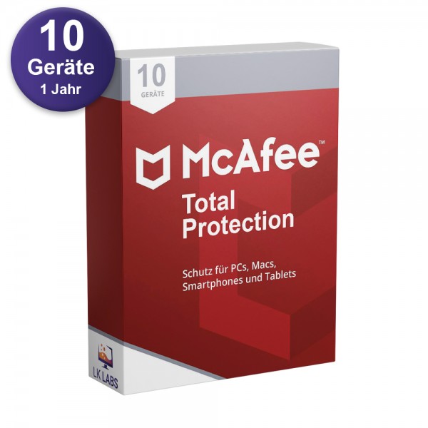 McAfee Total Protection (10 PC -1 Jahr) Multi Device