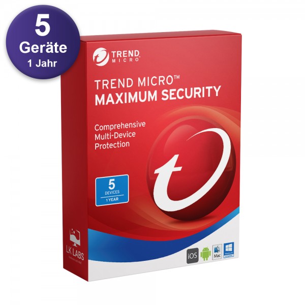 Trend Micro MAX Security (5 Device / 1 Jahr)