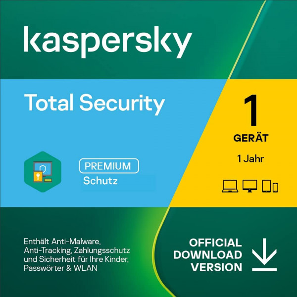 Kaspersky Total Security 2023 2024 (1 Gerät - 1 Jahr) MD
